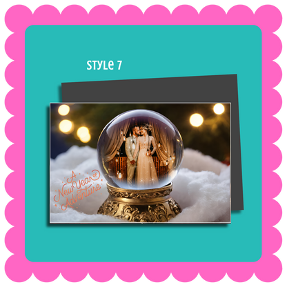 THIN Mailable Snow Globe Greeting Card Photo Magnets
