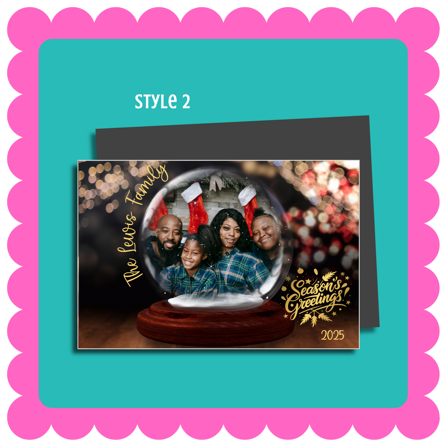THIN Mailable Snow Globe Greeting Card Photo Magnets