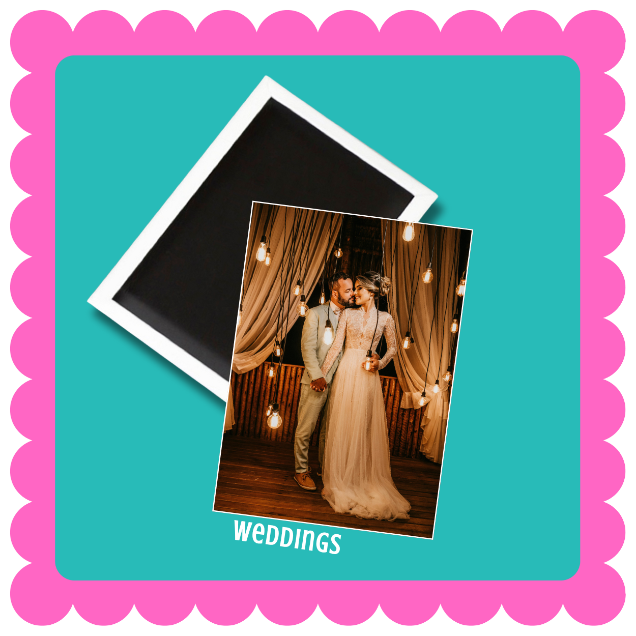 Personalized rectangle custom photo magnets bulk orders available for weddings--premade designs or on site images. Fridge magnet, Memory Magnet, Event Magnet, Custom Magnet Design, Wedding Magnets Made On-Site.