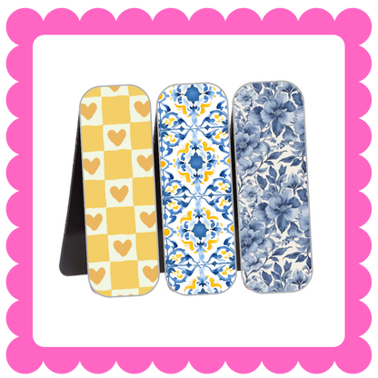 Novelty Magnetic Bookmarks - THIN Patterned Bookmarks