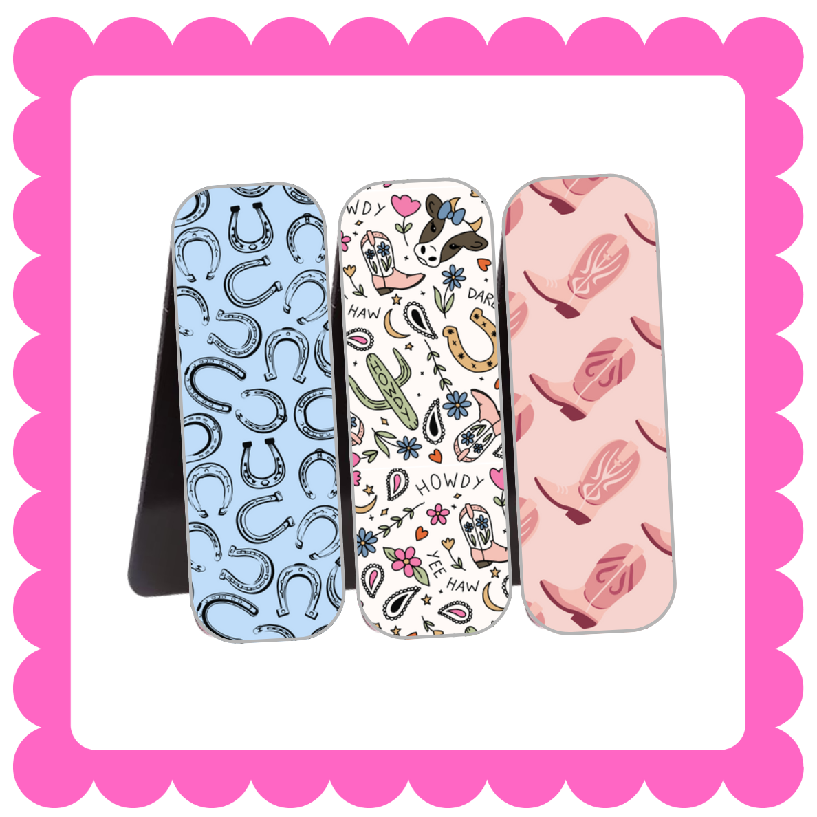 Novelty Magnetic Bookmarks - THIN Patterned Bookmarks