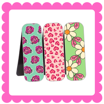 Novelty Magnetic Bookmarks - THIN Patterned Bookmarks
