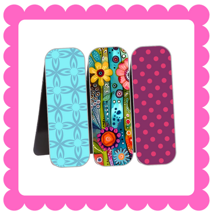 Novelty Magnetic Bookmarks - THIN Patterned Bookmarks