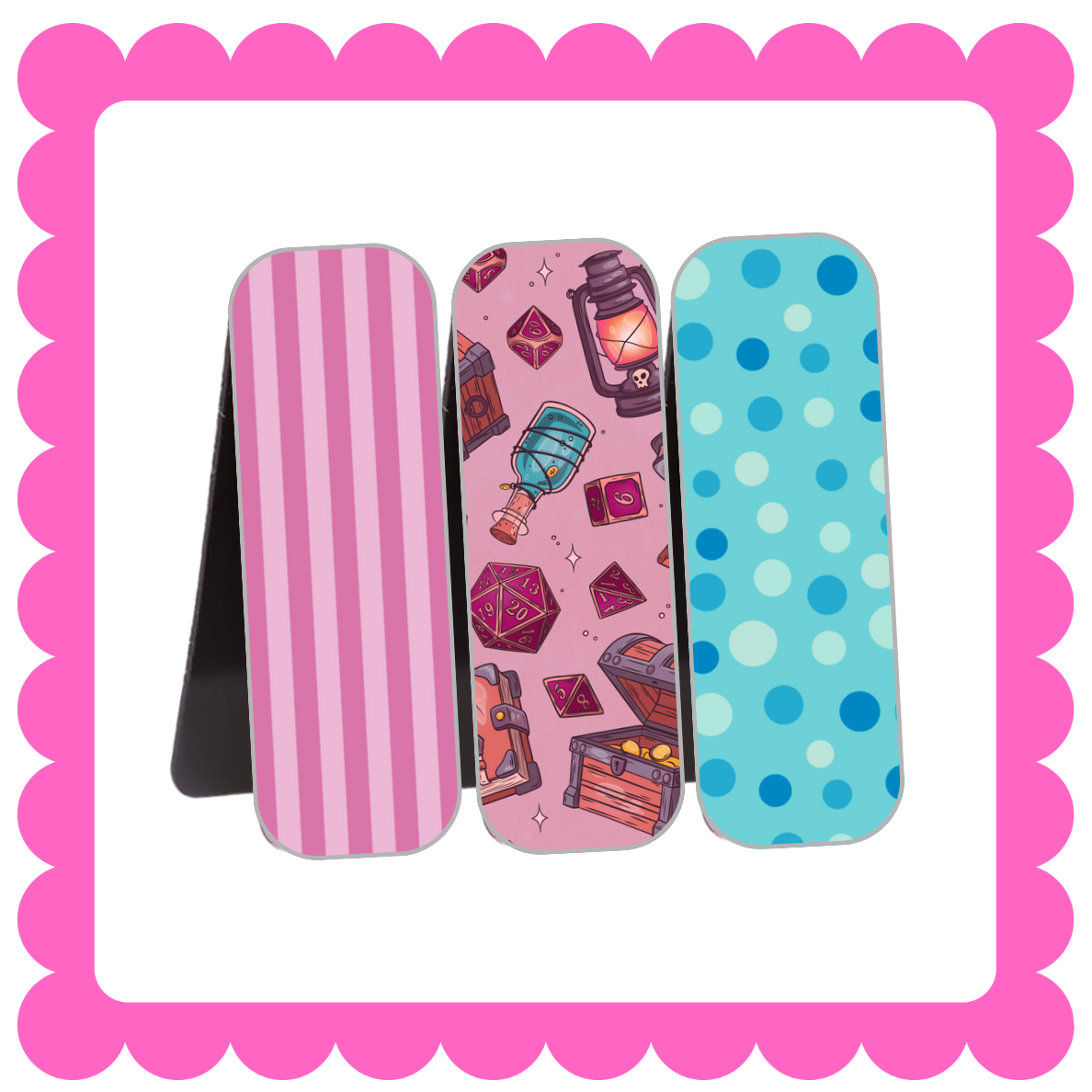 Novelty Magnetic Bookmarks - THIN Patterned Bookmarks