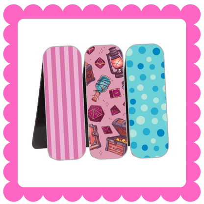 Novelty Magnetic Bookmarks - THIN Patterned Bookmarks