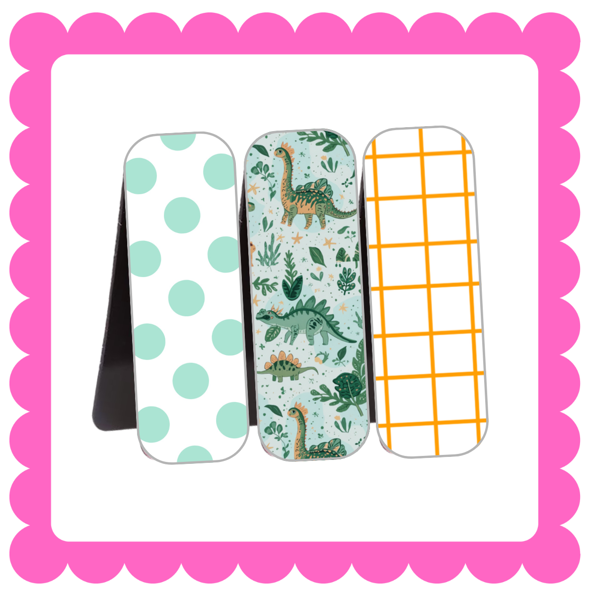 Novelty Magnetic Bookmarks - THIN Patterned Bookmarks