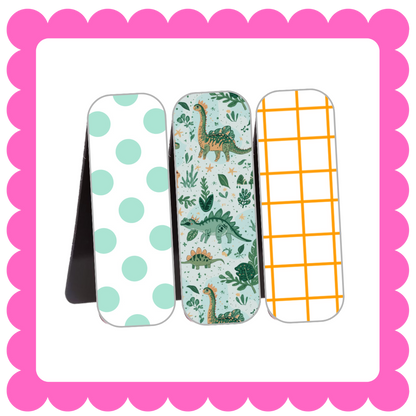 Novelty Magnetic Bookmarks - THIN Patterned Bookmarks