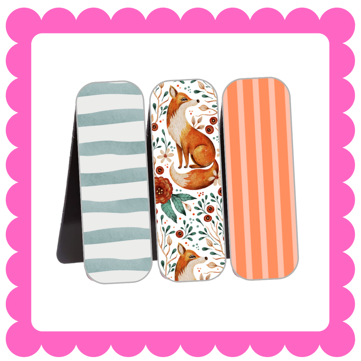Novelty Magnetic Bookmarks - THIN Patterned Bookmarks
