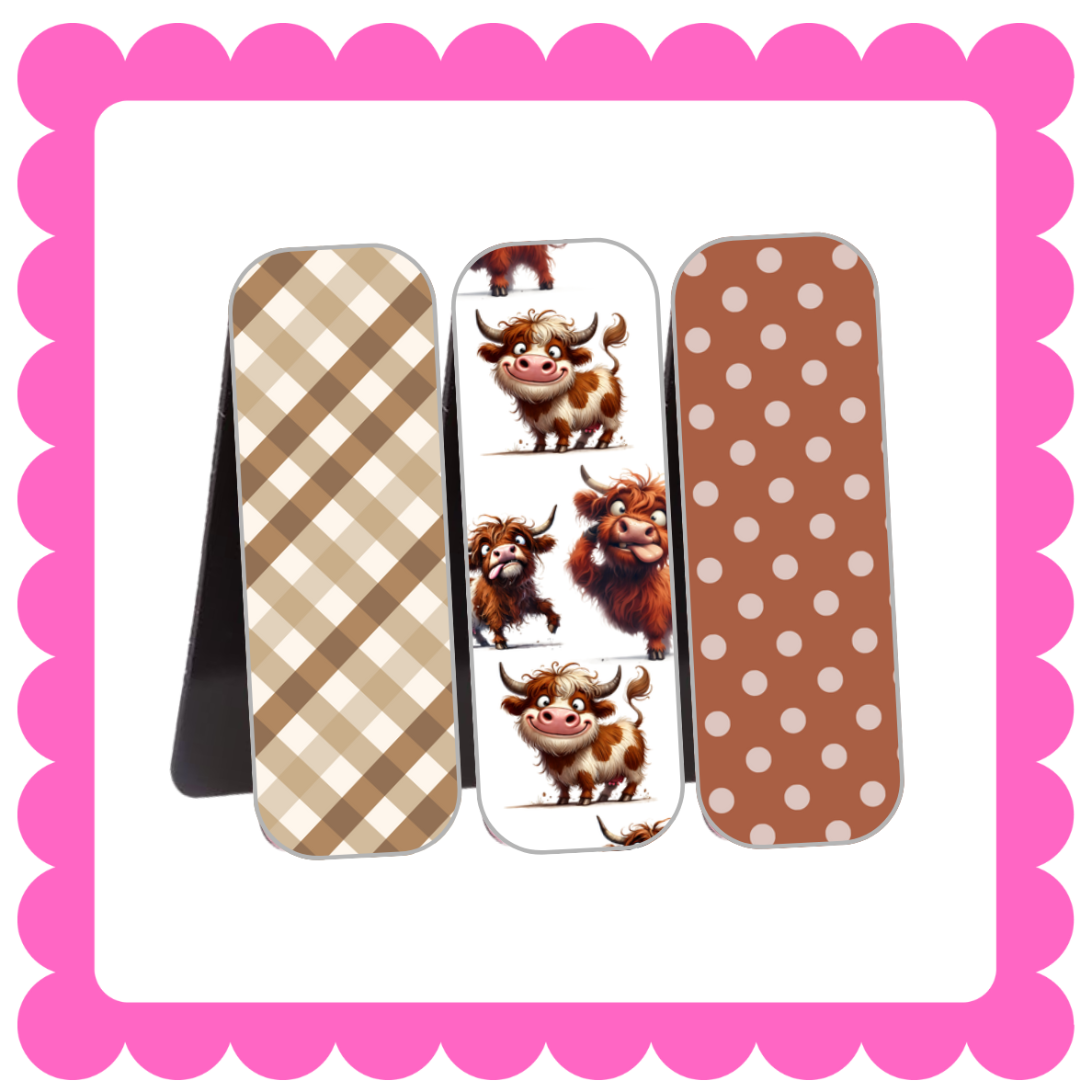 Novelty Magnetic Bookmarks - THIN Patterned Bookmarks