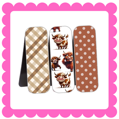 Novelty Magnetic Bookmarks - THIN Patterned Bookmarks