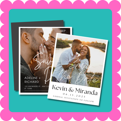 THIN Save the Date Custom Personalized Magnets