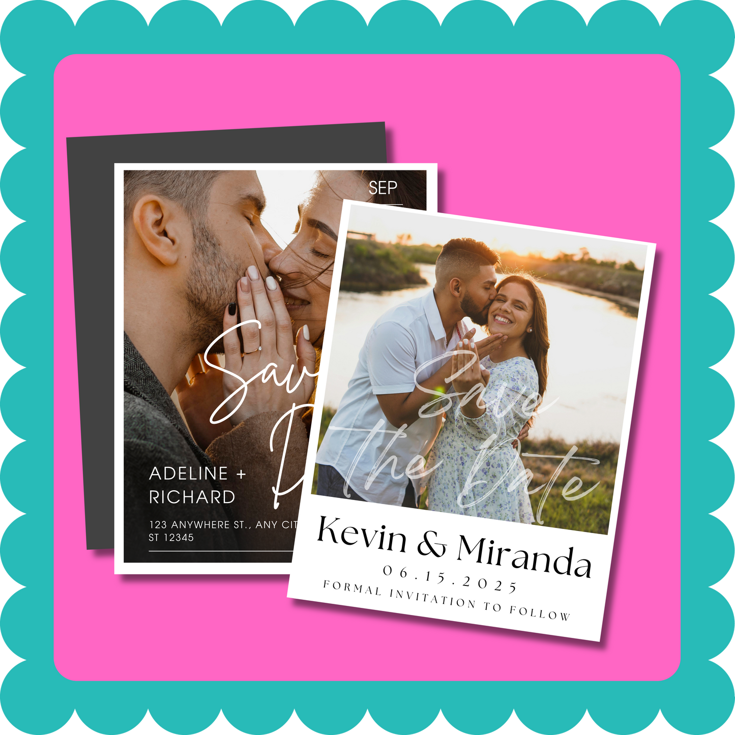 THIN Save the Date Custom Personalized Magnets