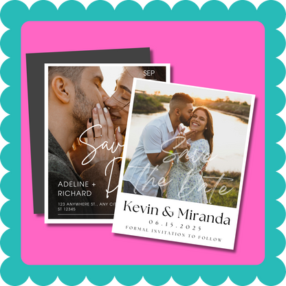 THIN Save the Date Custom Personalized Magnets