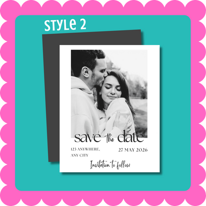 THIN Save the Date Custom Personalized Magnets