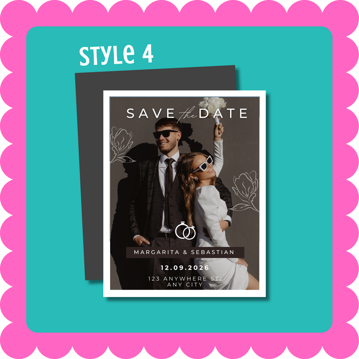 THIN Save the Date Custom Personalized Magnets