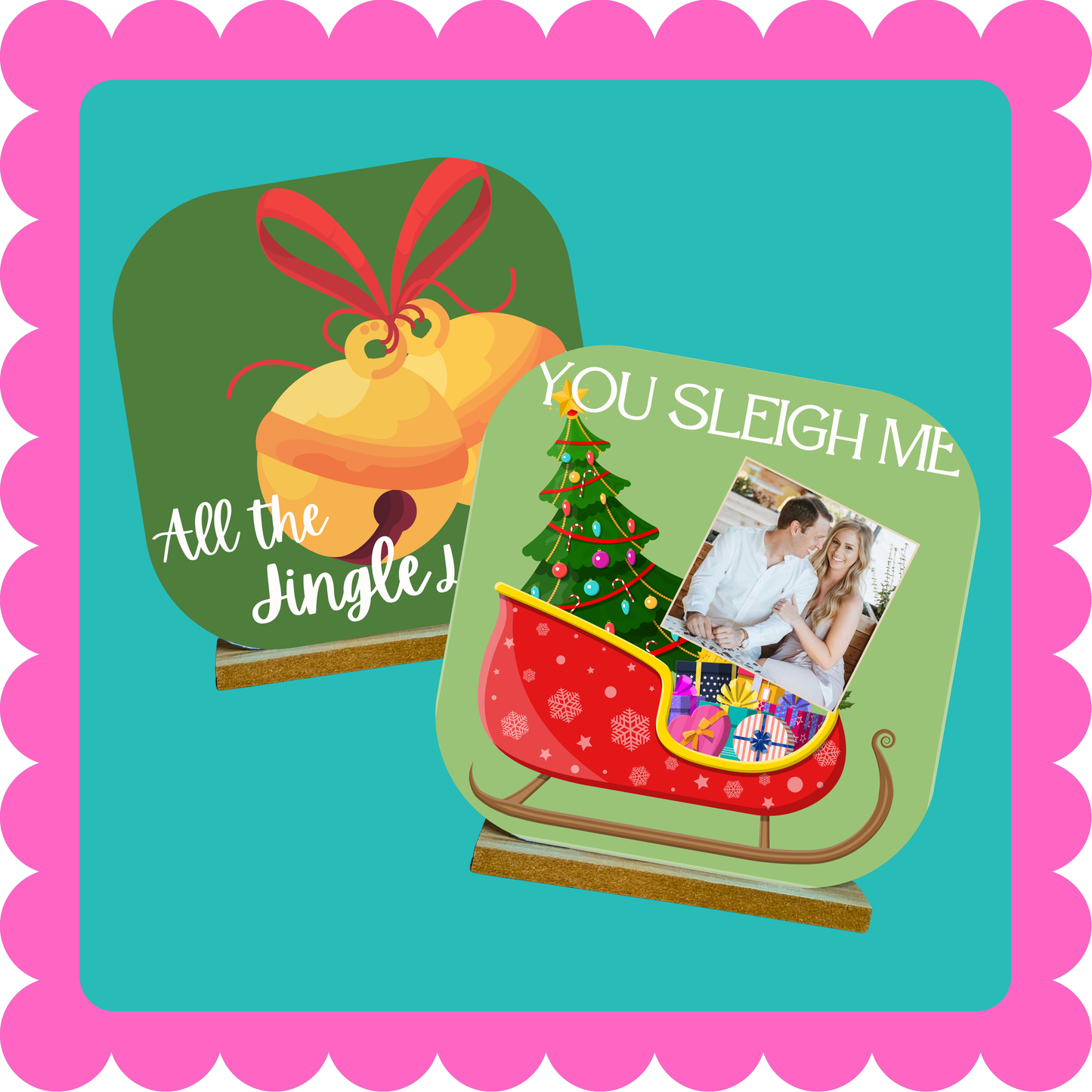 Punny Christmas Metal Magnet Displays