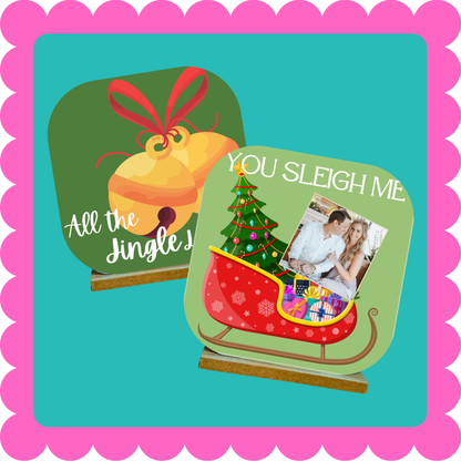 Punny Christmas Metal Magnet Displays