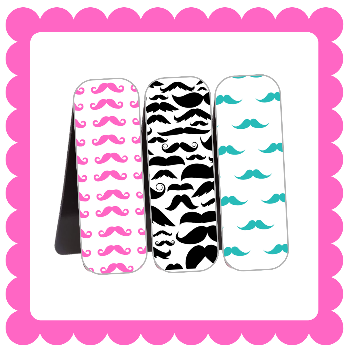 Novelty Magnetic Bookmarks - THIN Patterned Bookmarks