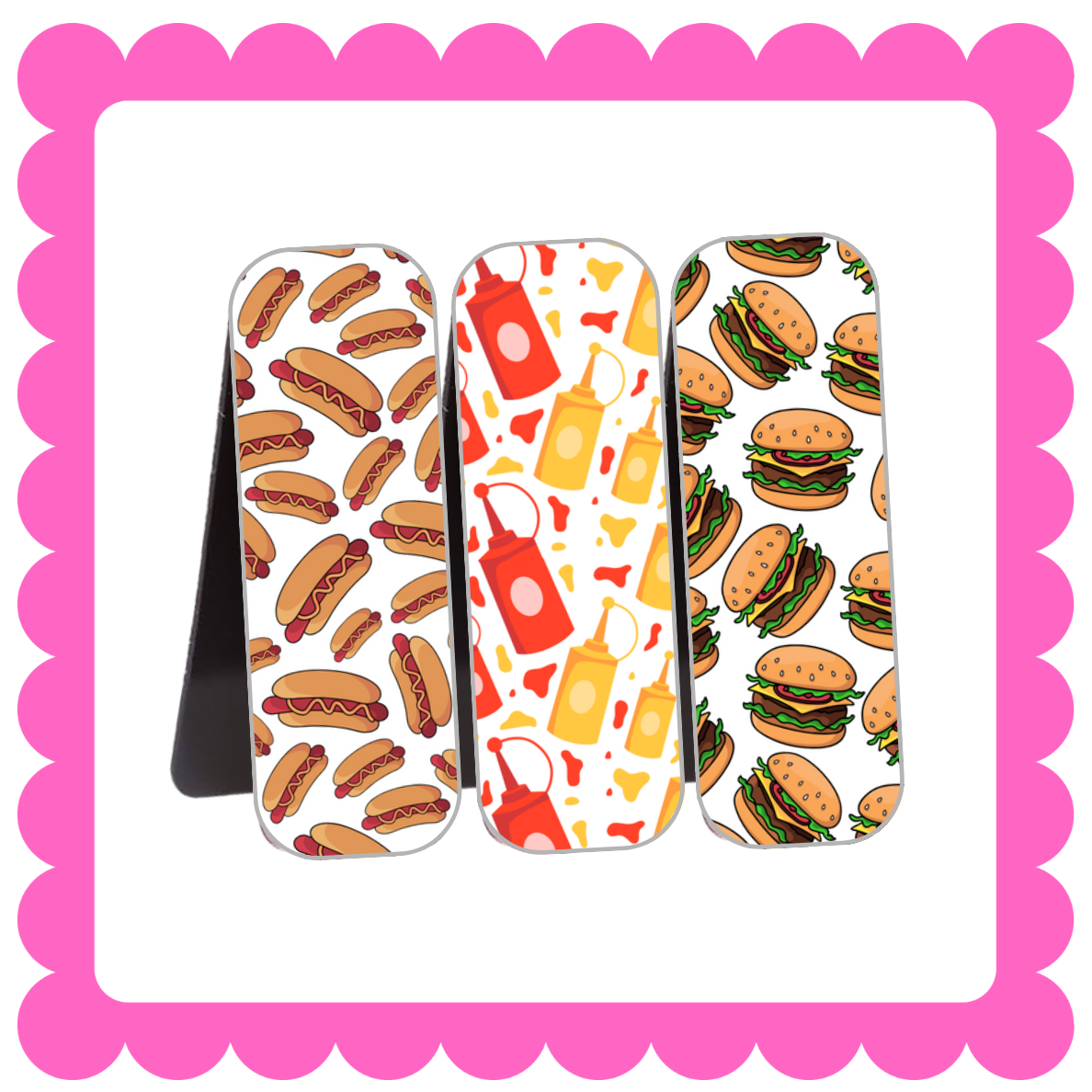 Novelty Magnetic Bookmarks - THIN Patterned Bookmarks