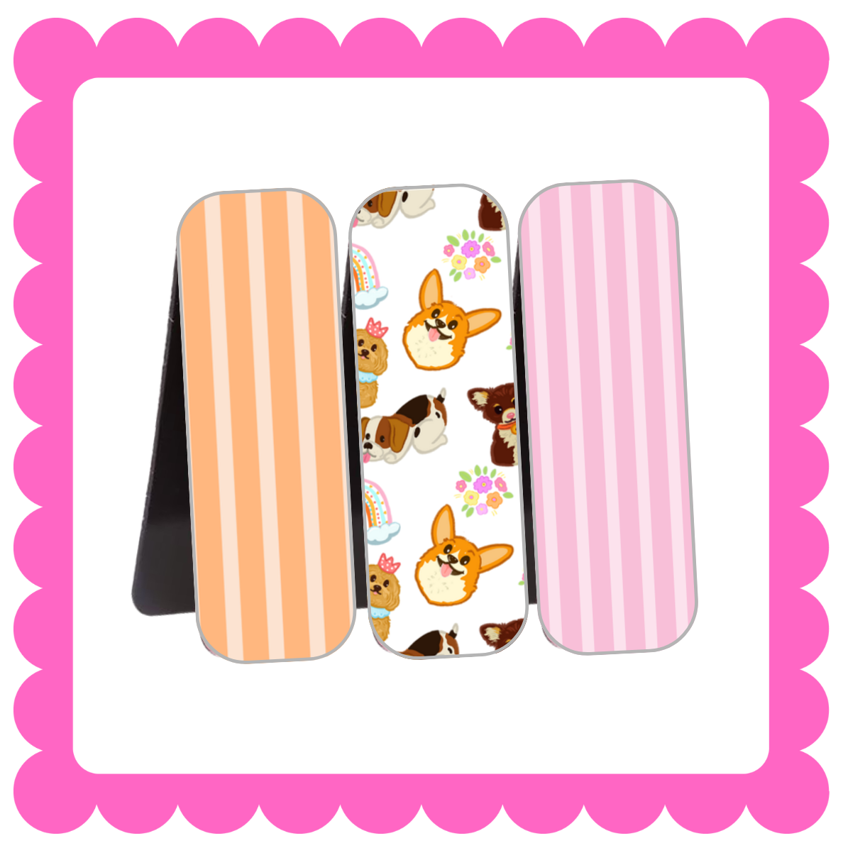 Novelty Magnetic Bookmarks - THIN Patterned Bookmarks