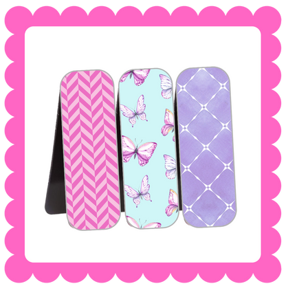 Novelty Magnetic Bookmarks - THIN Patterned Bookmarks