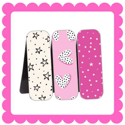 Novelty Magnetic Bookmarks - THIN Patterned Bookmarks