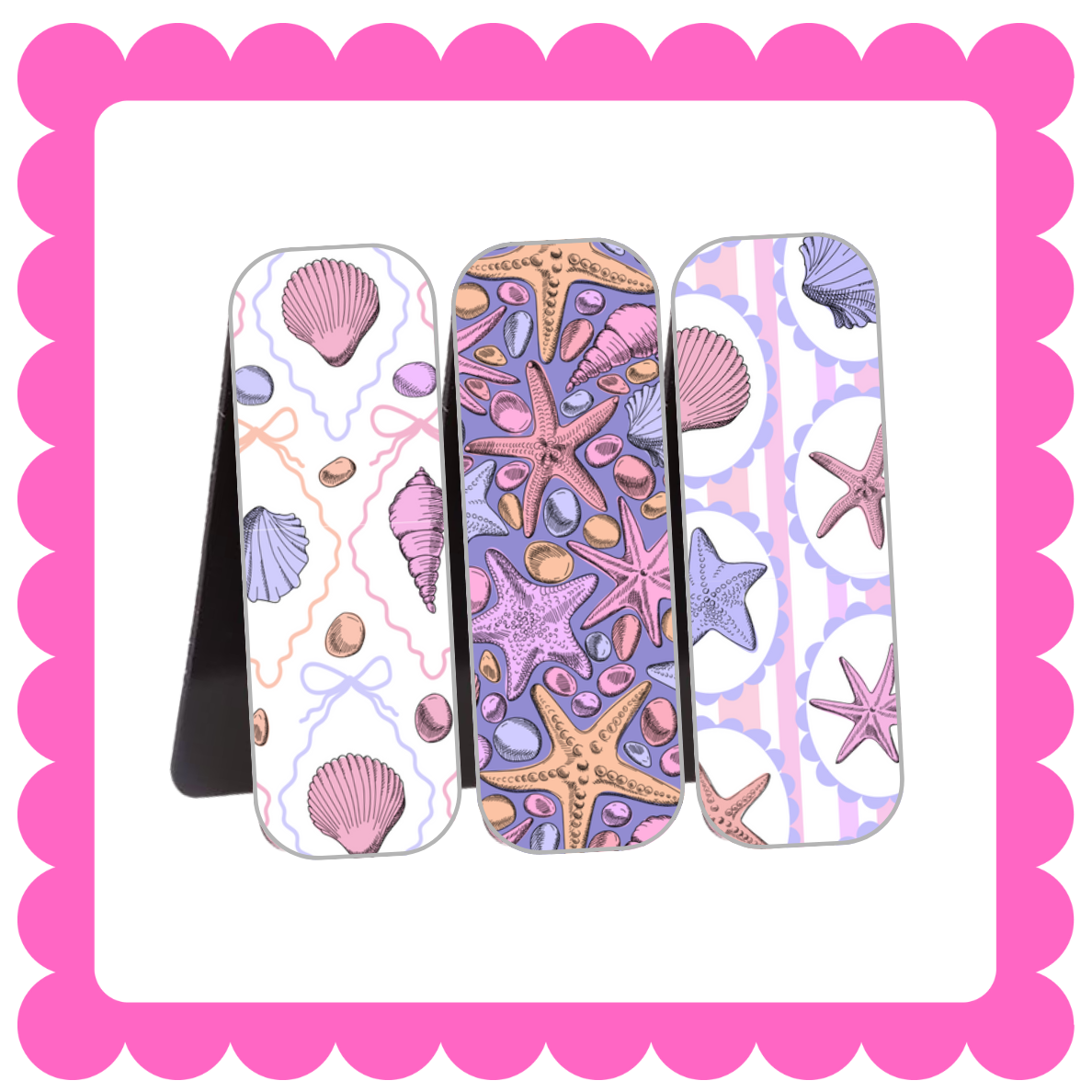 Novelty Magnetic Bookmarks - THIN Patterned Bookmarks