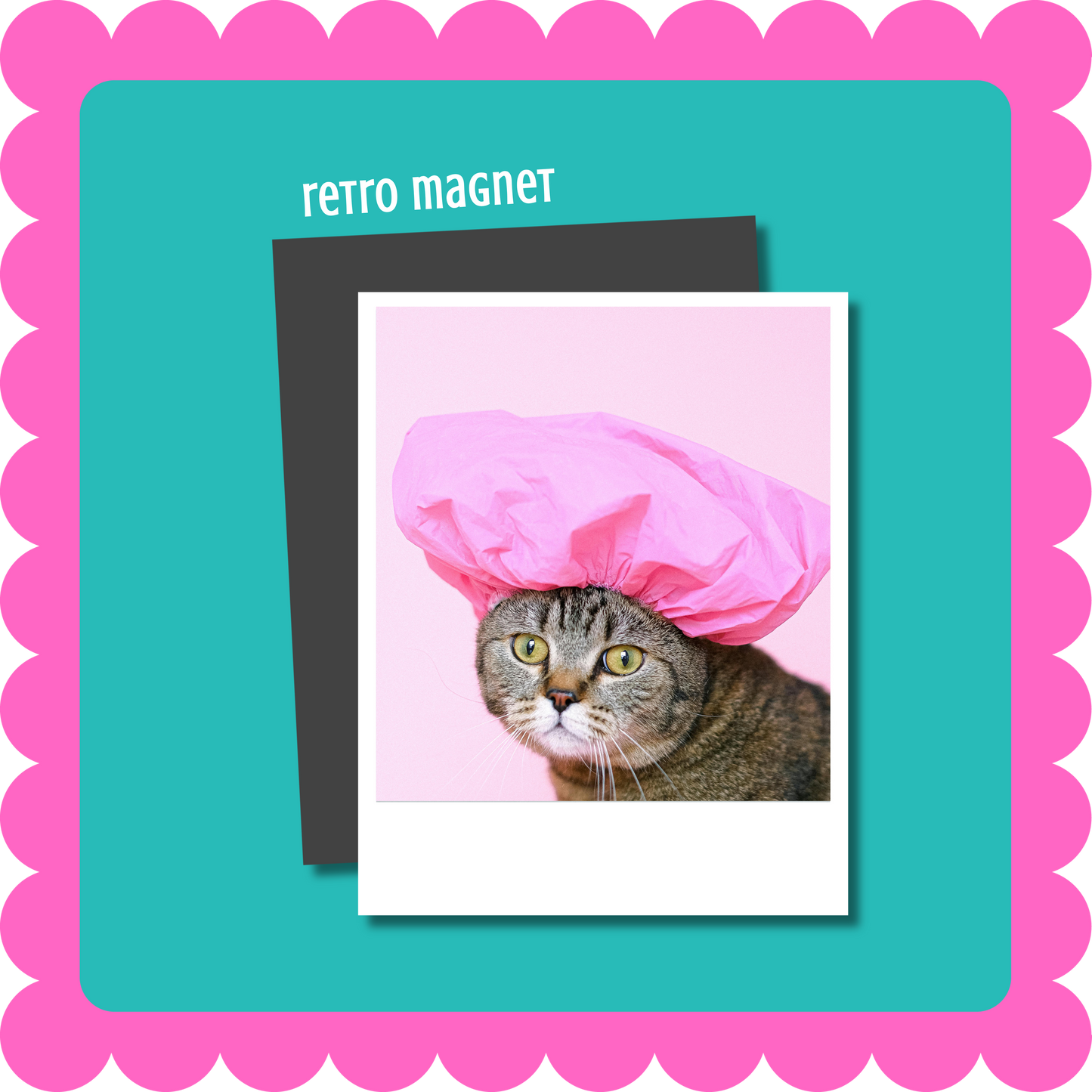 THIN Flexible Retro-Style Custom Personalized Magnets