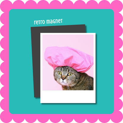 THIN Flexible Retro-Style Custom Personalized Magnets