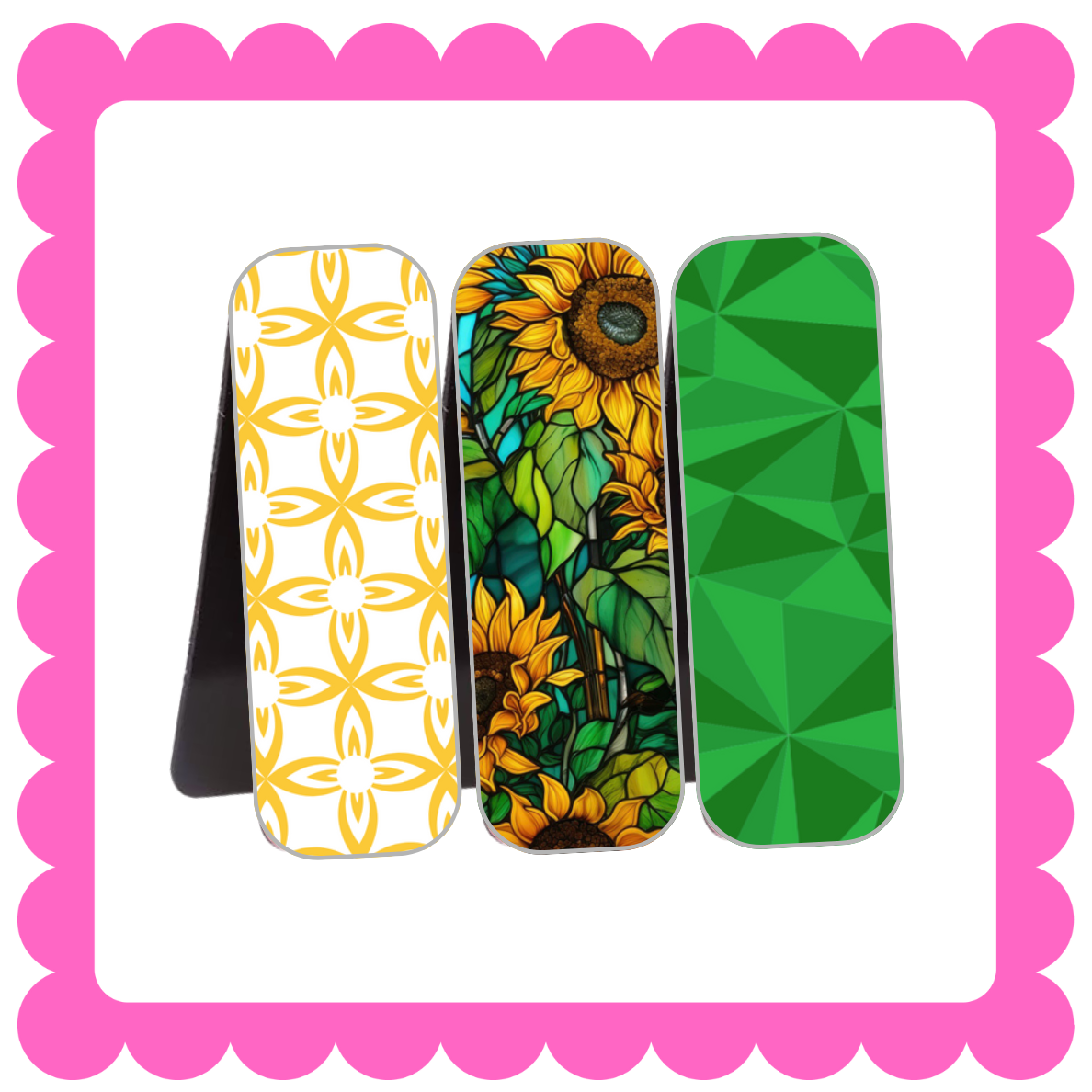 Novelty Magnetic Bookmarks - THIN Patterned Bookmarks