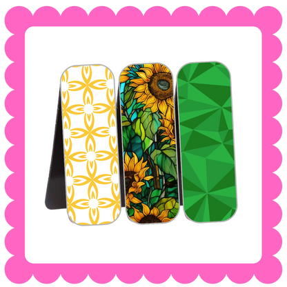 Novelty Magnetic Bookmarks - THIN Patterned Bookmarks