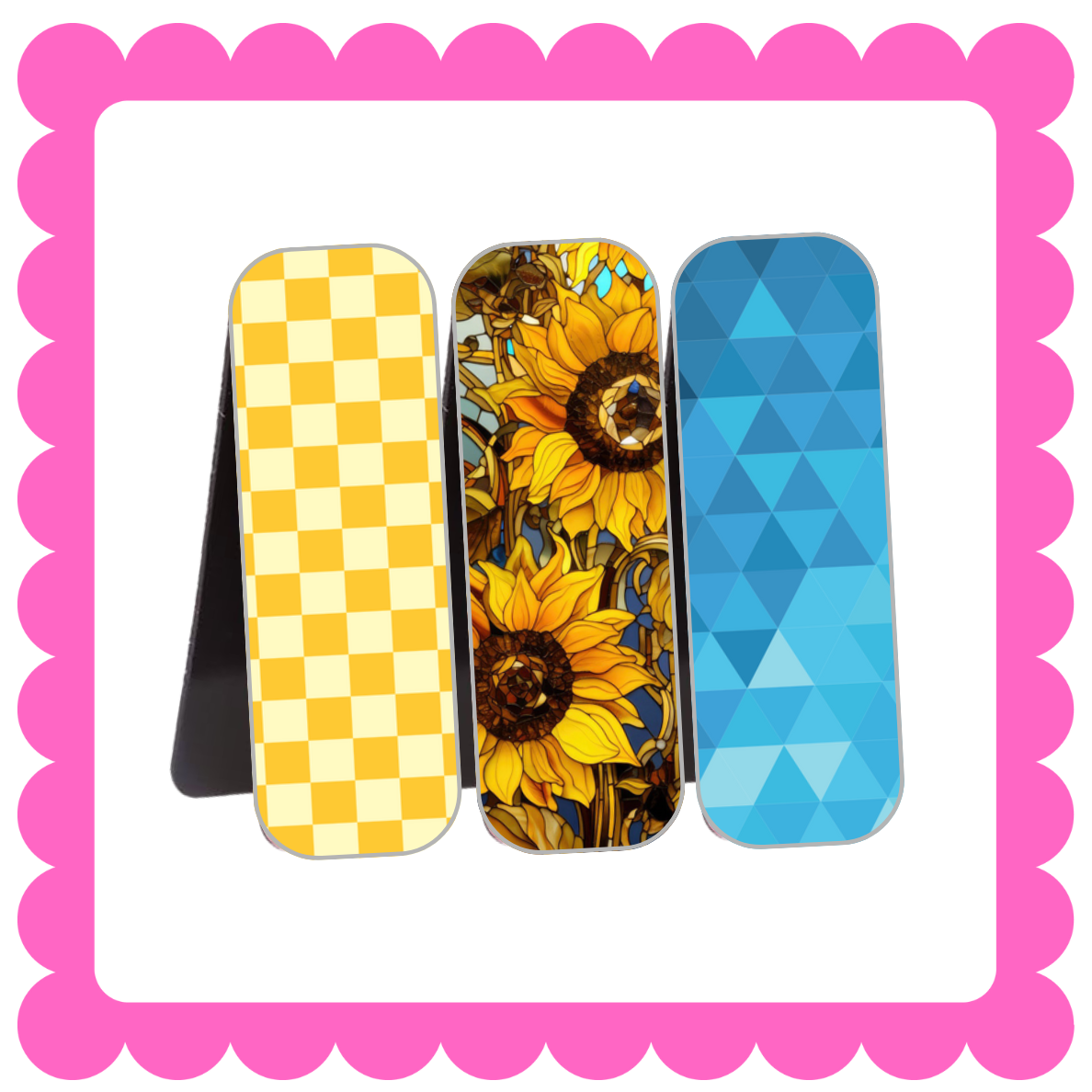 Novelty Magnetic Bookmarks - THIN Patterned Bookmarks