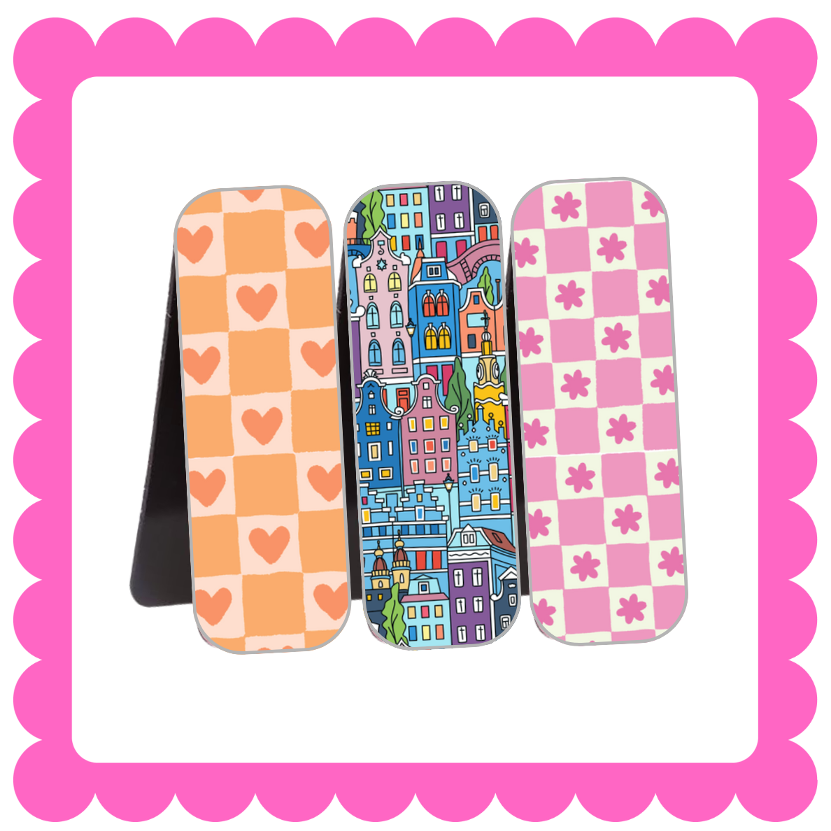 Novelty Magnetic Bookmarks - THIN Patterned Bookmarks