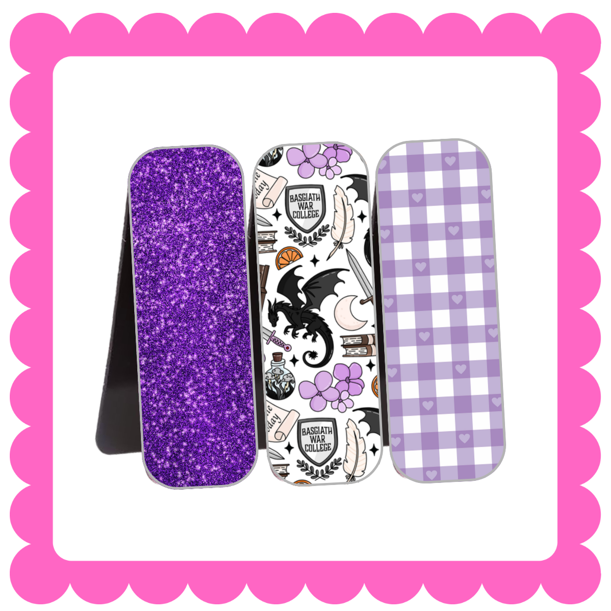 Novelty Magnetic Bookmarks - THIN Patterned Bookmarks